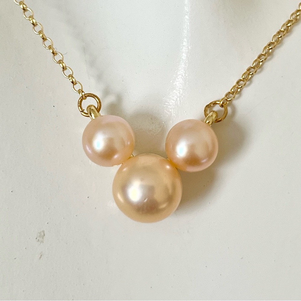 Elegant Genuine Cream Pearl Necklace 5.3-6.8 mm